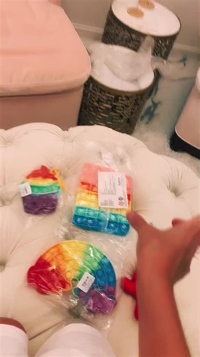 Colorful Pop-It Toy Stress Relief Demonstration