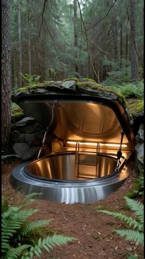 I Built a Secret Underground Bunker with a Rock Lid!