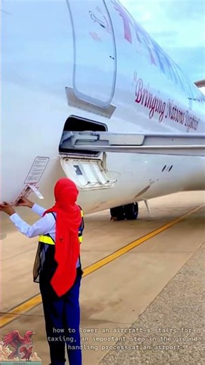 How to lower airplane stairs safely #tools #shorts