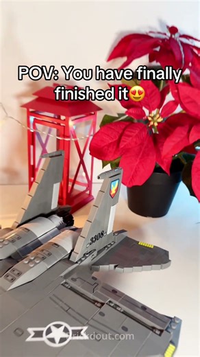 The finished F 15 looks so good! #toys #f15eagle #legoarmy #christmaspresent #aviation