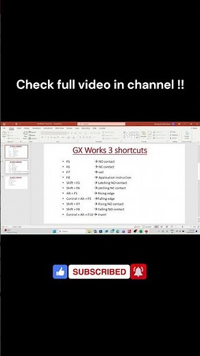 Shortcuts in GX Works3 software #shorts #reels #viralshorts #plc #mitsubishi
