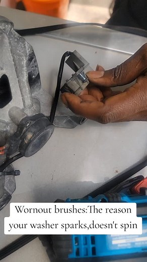 Laundry machine maintenance tips:Wornout brushes:The reason your washer sparks,doesn't spin #motor #fyp #samsung #shorts | Home Appliances Repair Nairobi 0790076362