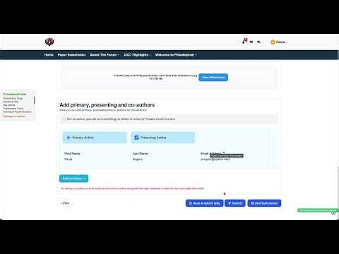 How to submit a panel?