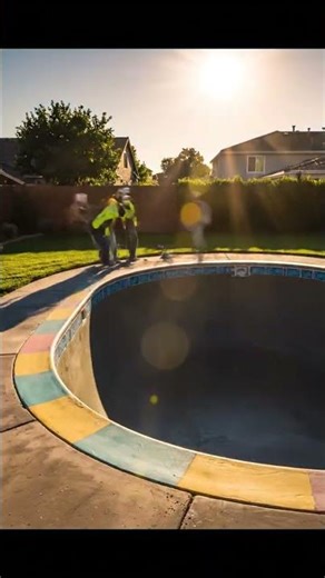 Insane! 3 guys turned a trash pool into a skate park! 🛠️🔥