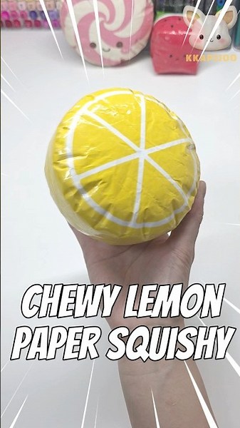 DIY Paper Squishy | Chewy Lemon Slice – So Satisfying 🍋#freetemplate #howtomake #craft #hobby