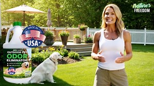 Nature's Freedom Concentrated Enzymes Outdoor Odor Eliminator, Turf and Yard Cleaner for Pet Urine, Deodorizer for Dog & Cat Waste & Smells, Makes 5 to 64 Gallons, Use on Grass, Patios, Kennels