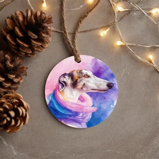 ✨ For the gentle souls who fill our hearts with love. ✨ This watercolor greyhound design celebrates the beauty, loyalty, and quiet grace of our beloved hounds — now available as both a handmade ceramic ornament and a matching set of 12 greeting cards 💌 Whether you hang it on your tree or send a note of love across the miles, these pieces were made to remind us of the warmth that never fades. 🎁 Bundle & save: Ornament 12 Card Set 📦 Order by December 13th for Christmas delivery! 🐾 Shop the Gre