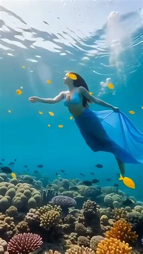 Enchanting Beauty of a Lady Shines in the Underwater World! 바닷속 여인의 눈부신 매혹적인 아름다움 공개!