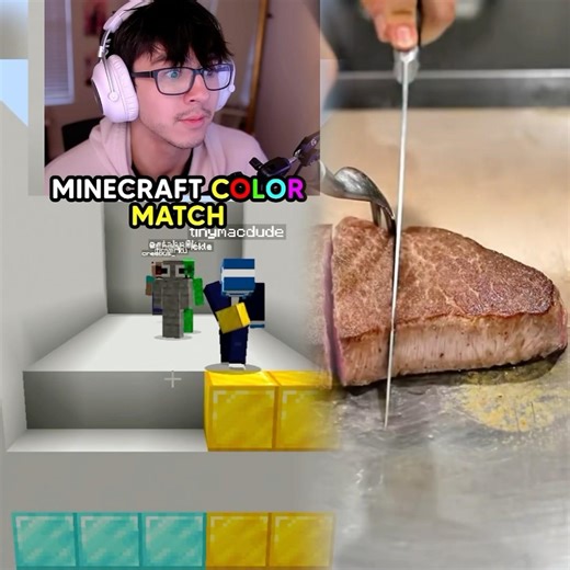 Minecraft Color Match VS CheapPickle tinymacdude GOOFY GANG🤪🤔 #minecraft #shorts #minecraftshorts