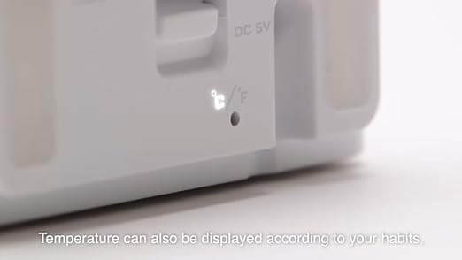 Homtime Alarm Clock with Bluetooth & Charger: Dual USB Charging & Bluetooth Speaker - 3.2\" LCD Di...