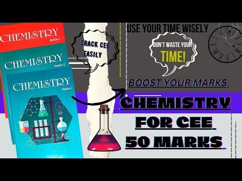 CHEMISTRY FOR CEE | 50 MARKS | STUDY TIPS AND TRICKS | Mastering Chemistry: Study for Success