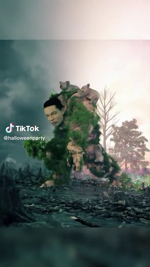 A big tree monster . 🌳 #monster #spookyseason #halloweenparty #horrorcomedy #foryoupage #foryou #horrorfunnyvideo #monsters