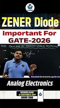 Lec 01 | Zener Diode Working & Characteristics | Analog Electronics | GATE 2026 | Brijkishor Sir