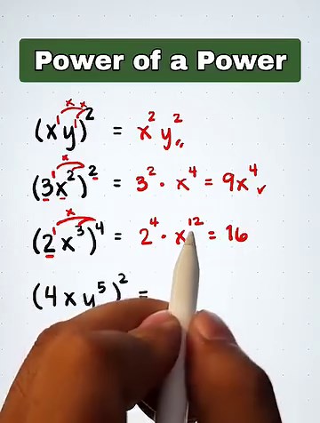Exponents: Power of Power ❤️ #math #teachergon #exponents #algebra #mathematics | Ako si Teacher Gon