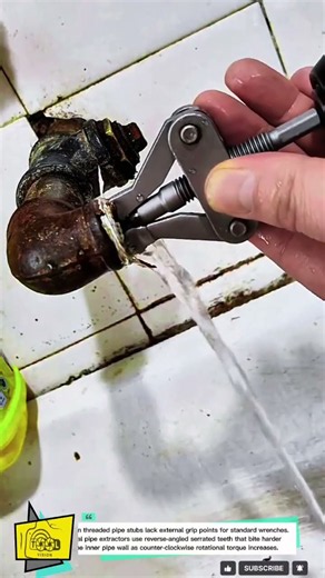 Internal Pipe Extractor Tool Attachment for Broken Threaded Pipe Removal #shortvideos