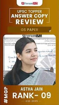 Learn the Art of UPSC Mains Answer Writing through IAS Topper Test Copy | ForumIAS