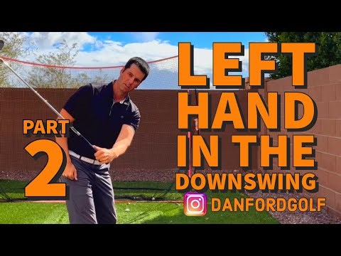 Use your LEFT HAND in the DOWNSWING to SHALLOW THE CLUB
