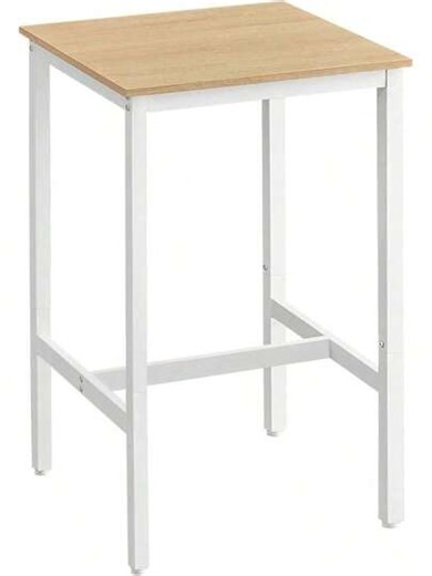 Bar Table, Small Kitchen Dining Table, High Top Pub Table, Height Cocktail Table For Living Room Party, Sturdy Metal Frame, 23.6 X 23.6 X 36.2 Inches For Narrow Spaces | SHEIN