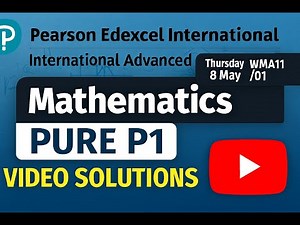 “Pearson Edexcel IAL P1 FULL SOLUTION 2025 | Pure Mathematics Paper 1 | M/J 2025 WMA11/01”