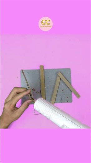 Layering Scrap Paper into a Working Miniature Swing! 📐📦 #shorts