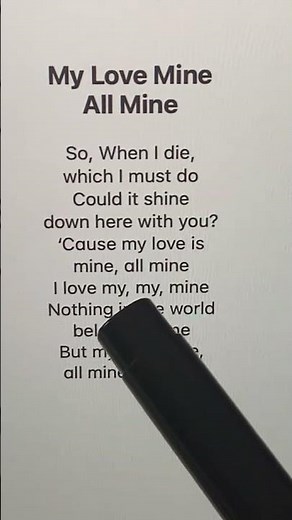 Mitski - My Love Mine All Mine (Lyrics) in Karaoke | Sujal Khadgi🖤