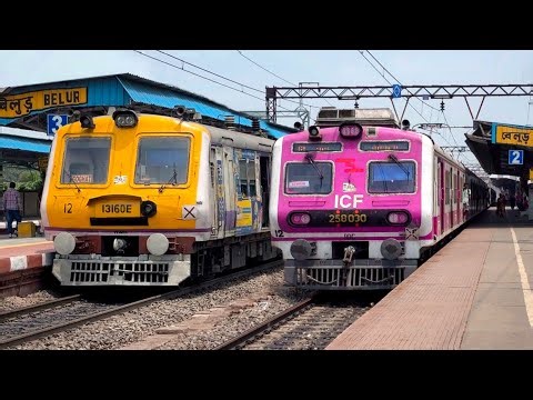 Crazy EMU crossing at Belur | Insane Kolkata Local trains Rush caught on camera.