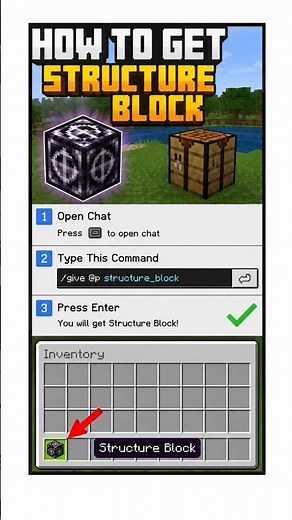 🎯 HOW TO GET A STRUCTURE BLOCK IN MINECRAFT! 🧱⚡