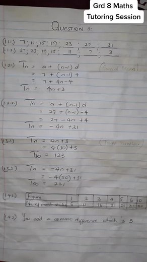 #Grade8 #Mathematics #onlinetutoring #tutor #onlinetutor #onlinetutorial #numberpattern