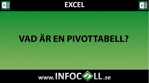 Skapa pivottabell - vad är en pivottabell? - Excelbrevet