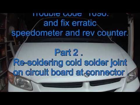 2000 DODGE CARAVAN repair. PART2. Error code P1698 .Re-solder connector.