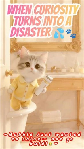 When Curiosity Turns Into a Disaster 💦🐾 #cat #funny #cute #pets #shorts #animals