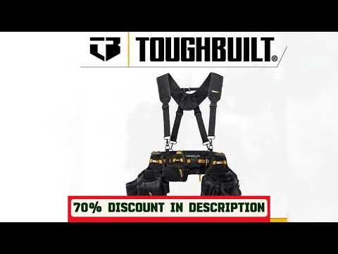 A must-have product! TOUGHBUILT TB-CT-101-5P 5pc Pro Contractor Tool Belt Set Waist Bag Belt Shoul