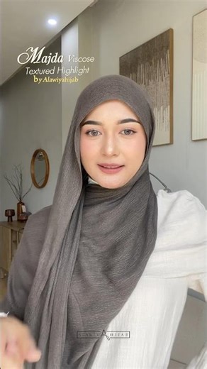 Majda Viscose Textured Highlight code: Gemala #alawiyahijab #viscosehighlight #pashmina