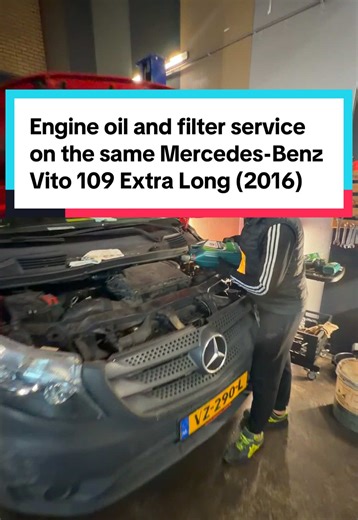 Engine oil and filter service on the same Mercedes-Benz Vito 109 CDI Extra Long (2016) 🔧 Regular maintenance for reliable performance at GreensCars Garage. #GreensCarsGarage #MercedesVito #OilService #VanMaintenance #AutoService