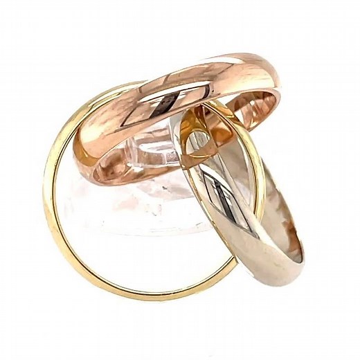 Cartier 18k Gold Trinity Ring, Classic Model, Size 52 (US Size 6)