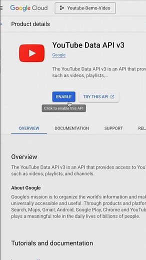 How to Get YOUTUBE API KEY 🔑 #shorts
