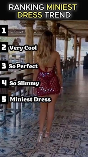 Ranking Miniest Dress Trend Part 2 #minidress #shorts