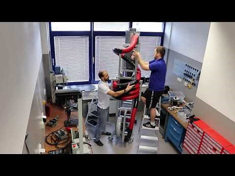 Electrostatic separator of plastics from industrial waste