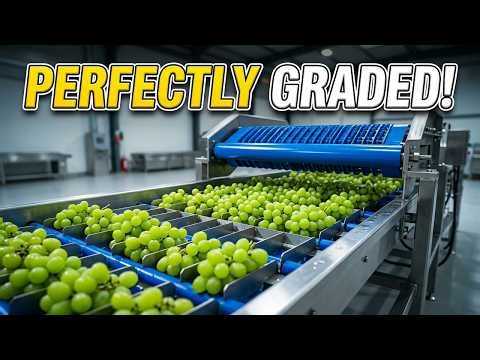 High Efficency Grape Fruits Washing Drying & Weight Grading Machine