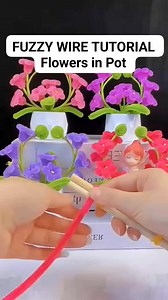 407K views · 4.7K reactions | Fuzzy Wire Flower Tutorial (Flowers on Pot ) #fuzzywireflower #pipecleanerflowers #tutorial #tutorialsvideos #flowers #flowermaking #pots #reelsvideoシ #reelsviralシ #trendingreelsvideo #trendingvideo #trendingnow #viralvideo #crafting #handmade #craft #handmadewithlove | It's all about Arts | Facebook