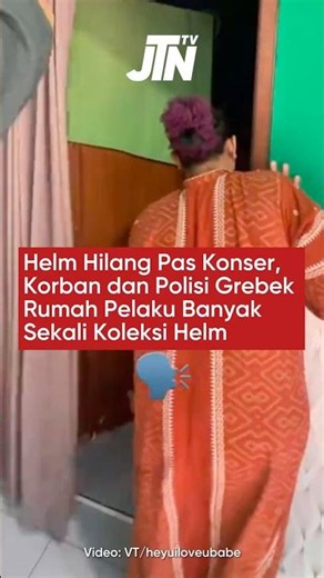 Helm Hilang Pas Konser, Korban dan Polisi Grebek Rumah Pelaku Banyak Sekali Koleksi Helm