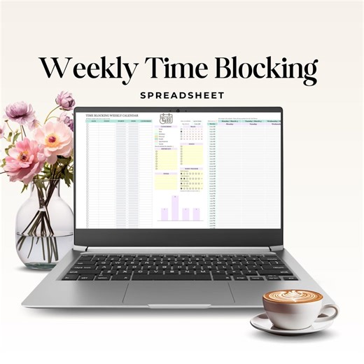 Time Blocking Weekly Planner Google Sheets Template, ADHD Time Management, Daily Schedule & Calendar - Etsy