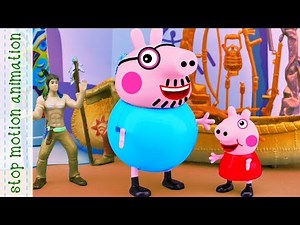 Museum. Peppa Pig toys Stop motion animation new episodes 2018
