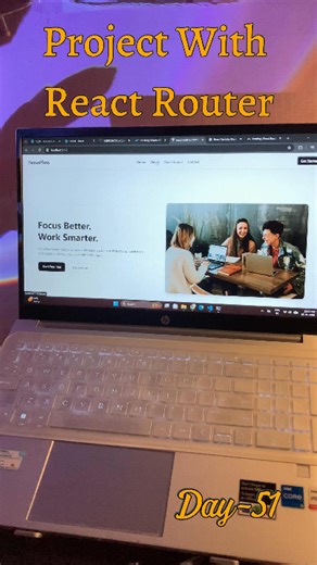 Poojitha Varma on Instagram: "Day 51: Built 2 React Projects Today ⚛️ | Hooks & Router Explained | Frontend Dev Journey 🚀 Today’s Learning: 🔹 Built a Background Color Changer with React Hooks 🔹 Started React Router project for page navigation 🔹 Mastered useState and component re-rendering 🔹 Learned how SPAs handle navigation smoothly The background changer project really helped me understand React Hooks deeply. Then I jumped into React Router to learn how React handles page transitions with