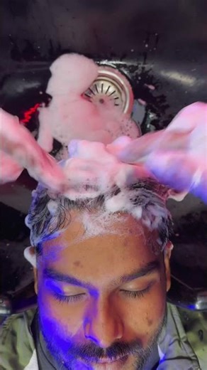 ASMR Pure Shampoo Sounds 💧#usa #Shorts #asmr #relaxationzone #thebarbersarms #asmrtapping #relaxer