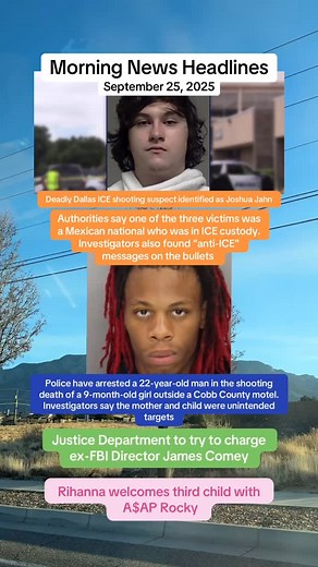 This video will not give you the full context on these stories. Join us for Good Day Atlanta at 8am for all the details I can’t spell out here. We’re on now until 11am #dallas #atlantanews Dallas ICE Shooting | James Comey | Cobb County | Rihanna and asap rocky new baby name | Joshua Jahn | Alex Whittler