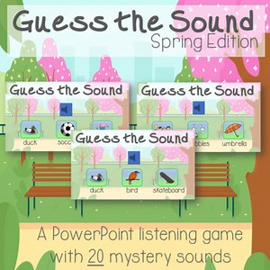 Guess the Sound Listening Game Activity Spring Sounds Seasonal Special Education