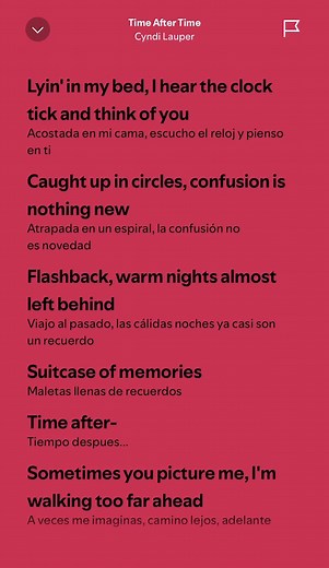 Time After Time Lyrics by Cyndi Lauper