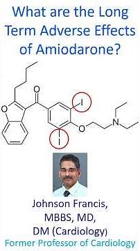 What are the long term adverse effects of amiodarone?