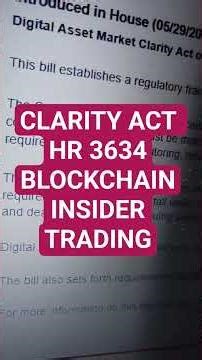 CLARITY ACT HR 3634 BLOCKCHAIN INSIDERTRADING #pattern #doodle #artofcrochet